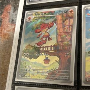 Pokemon Trading Card - Simisear with Red and Green